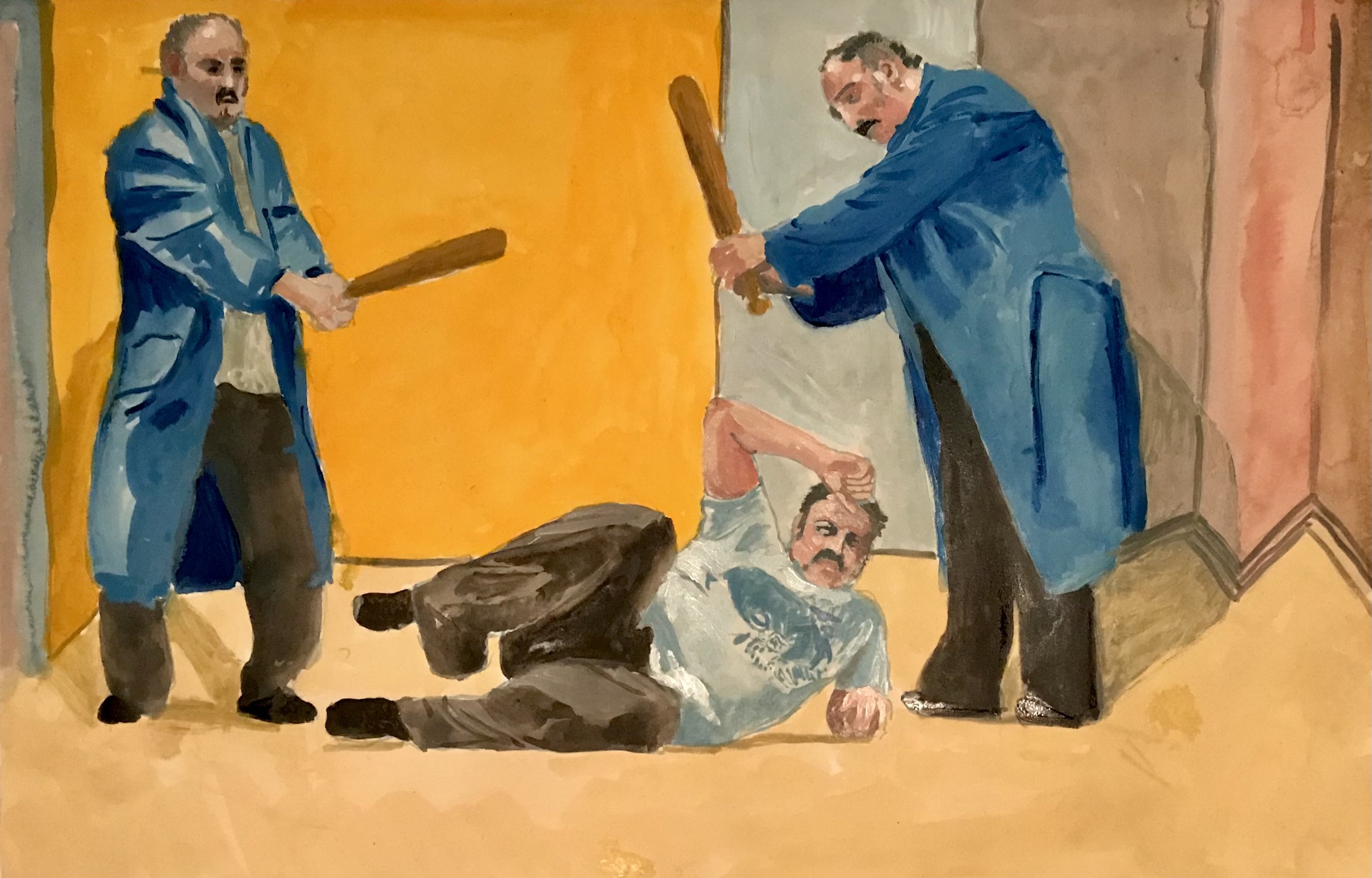 Batting Practice 5. Watercolour. 2020.