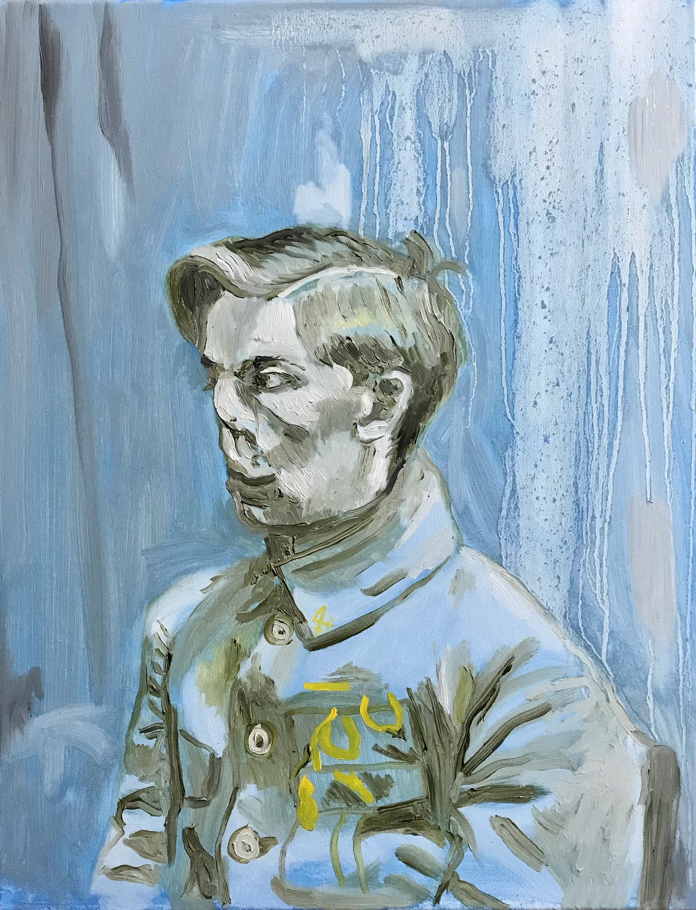 Soldier B. Oil on linen. 35.6 x 45.7cm. 2021