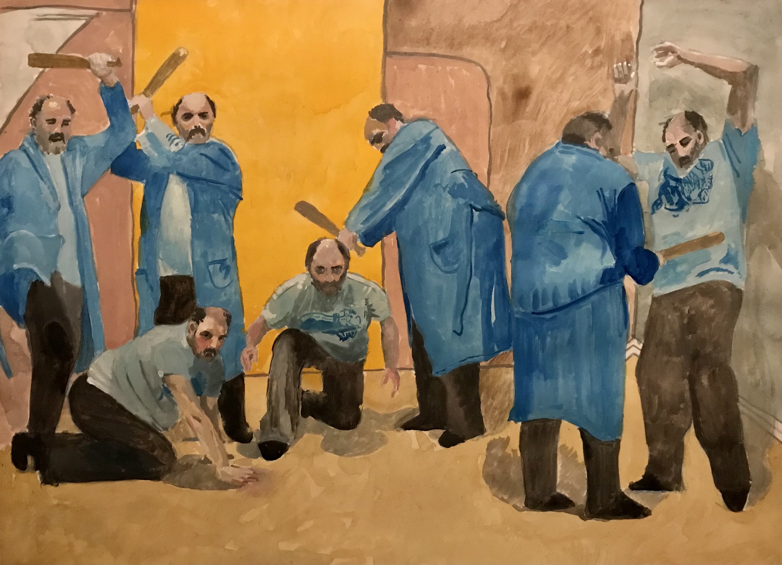 Batting Practice 6. Watercolour. 2021