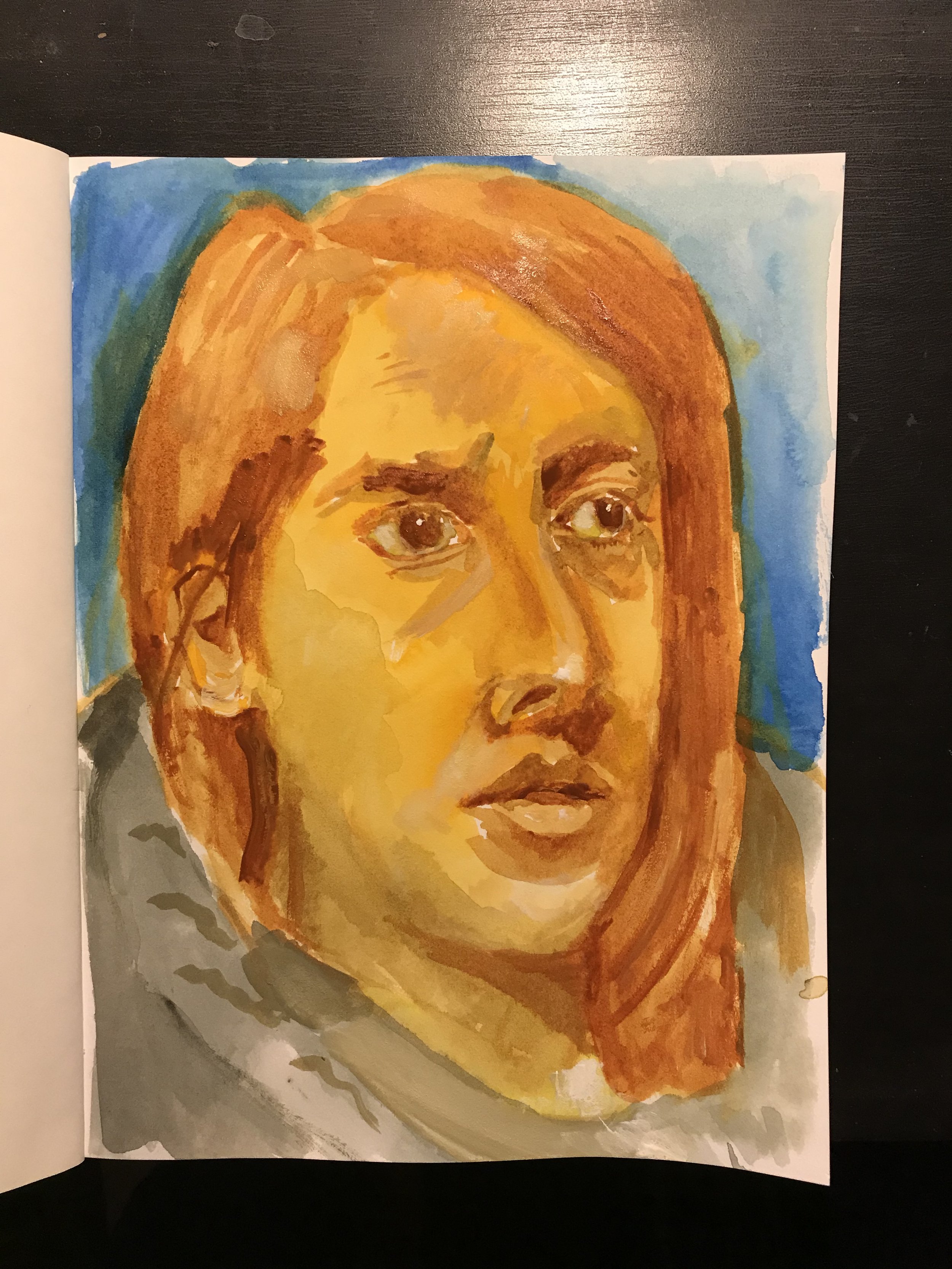 Sketch of Luke. Watercolour. 2021.