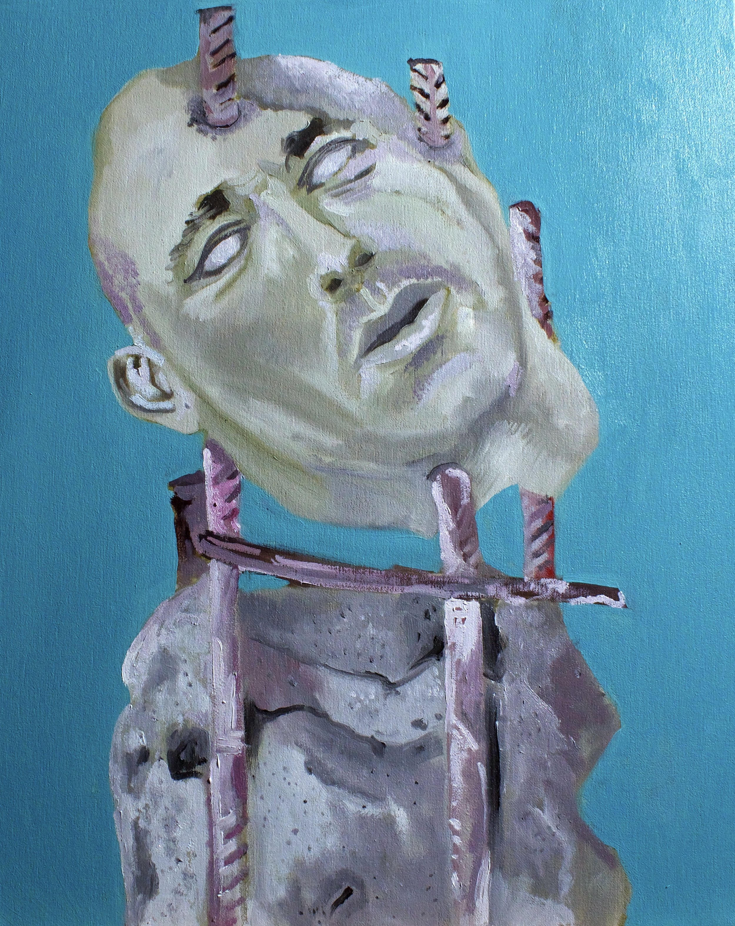 The Seventh Promethean. Oil on linen. 40 x 50cm. 2022