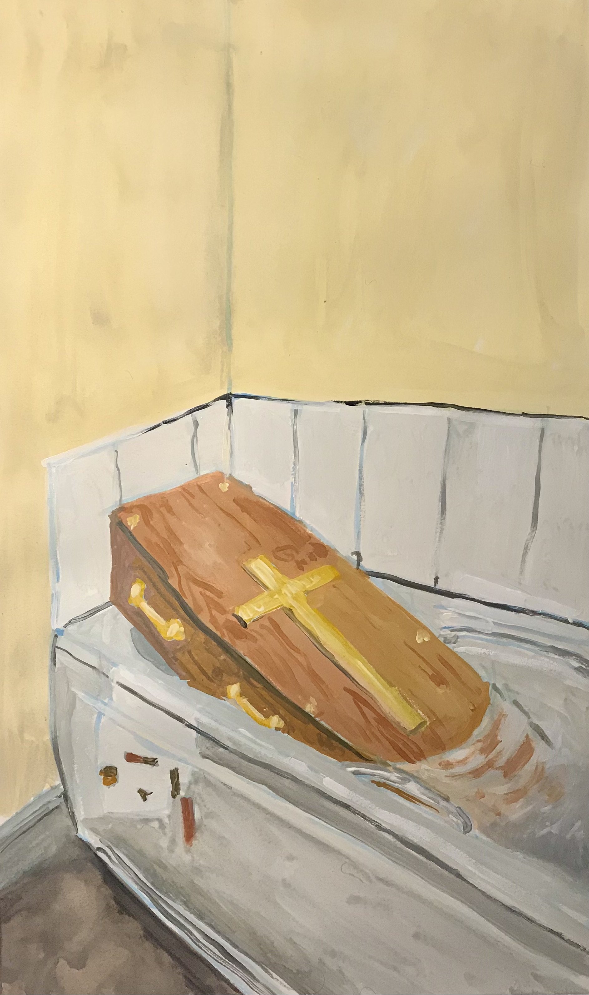 A long soak. Watercolour. 2020.