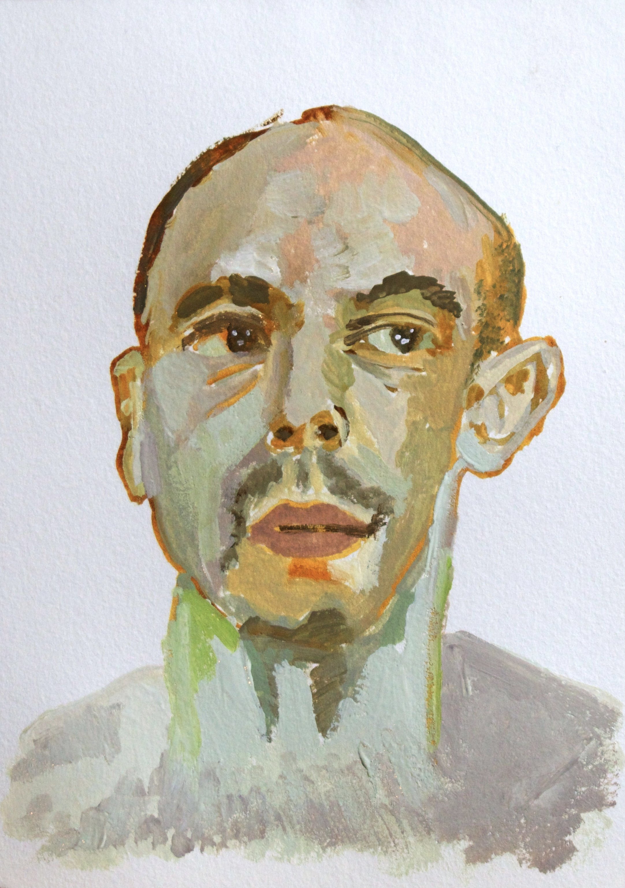 The Promethean Book. Head 4/page 5. Watercolour. 2022.