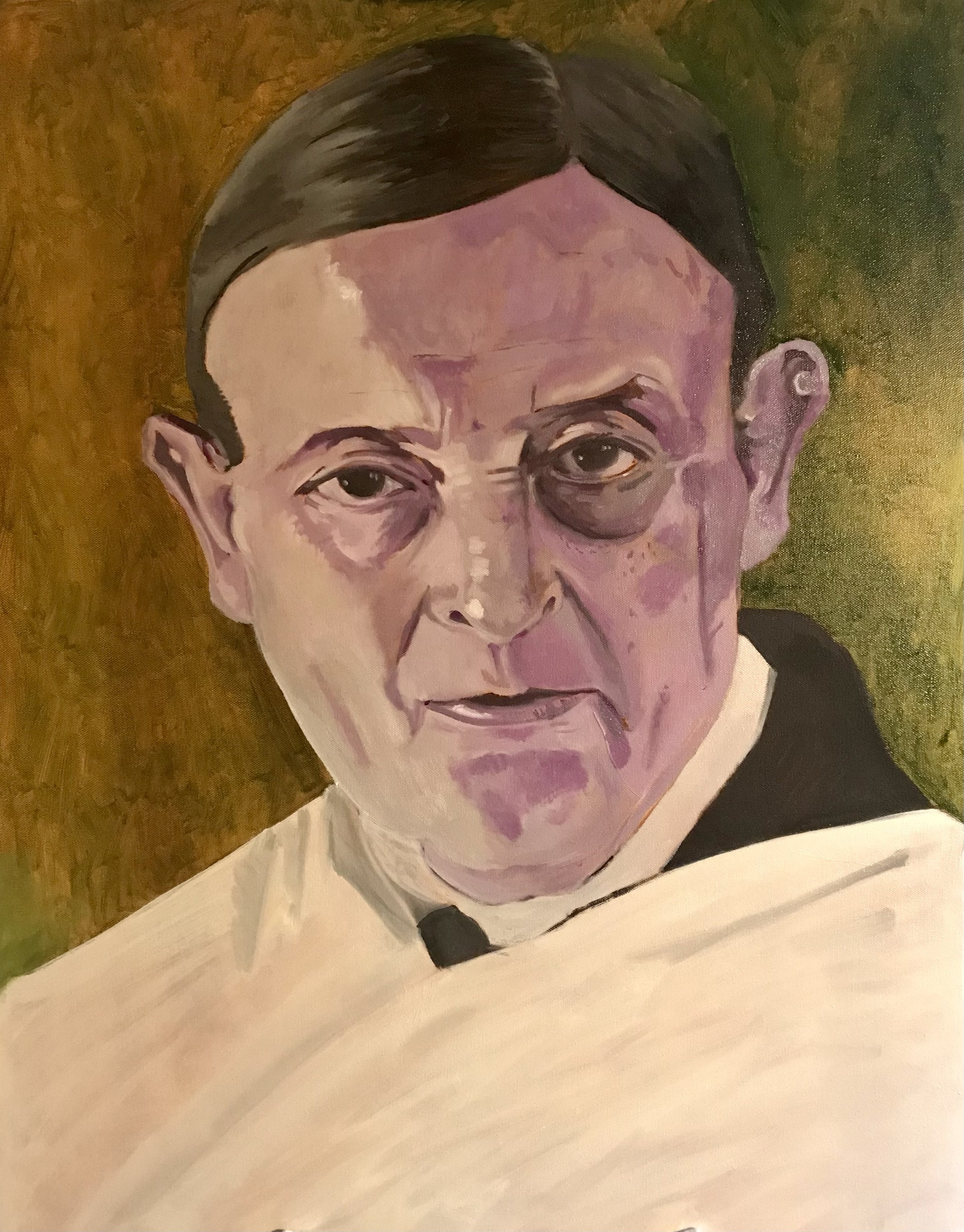Dr Egas Moniz, Nobel Prize 1949. Oil on canvas. 61 x 76.2cm. 2021