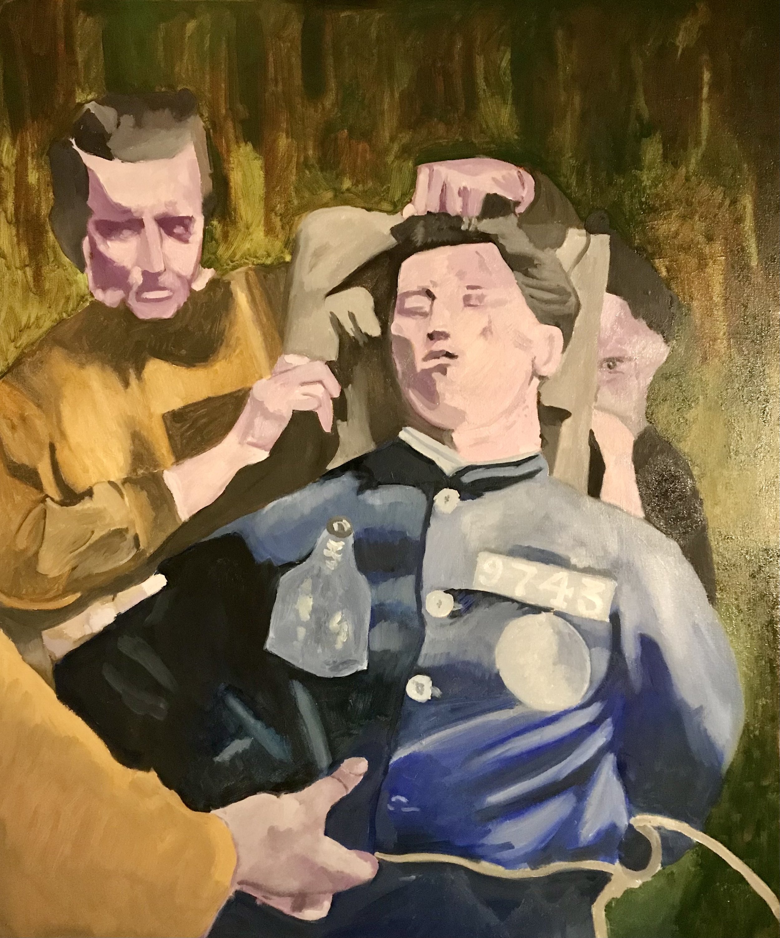 9743 restrained Sir. Oil on canvas. 89 x 74cm. 2021