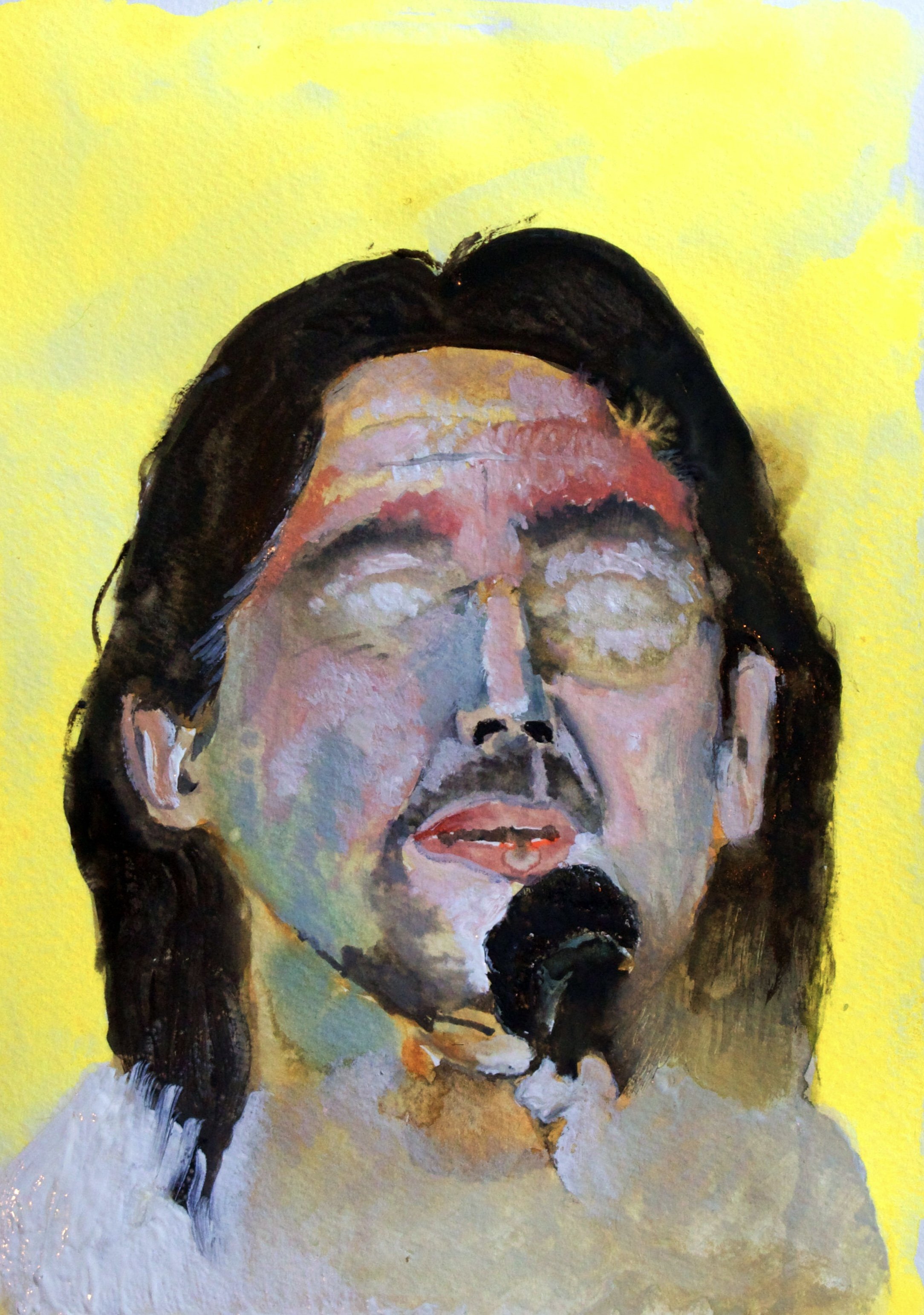 The Promethean Book. Head 14/page 16. Watercolour. 2022.