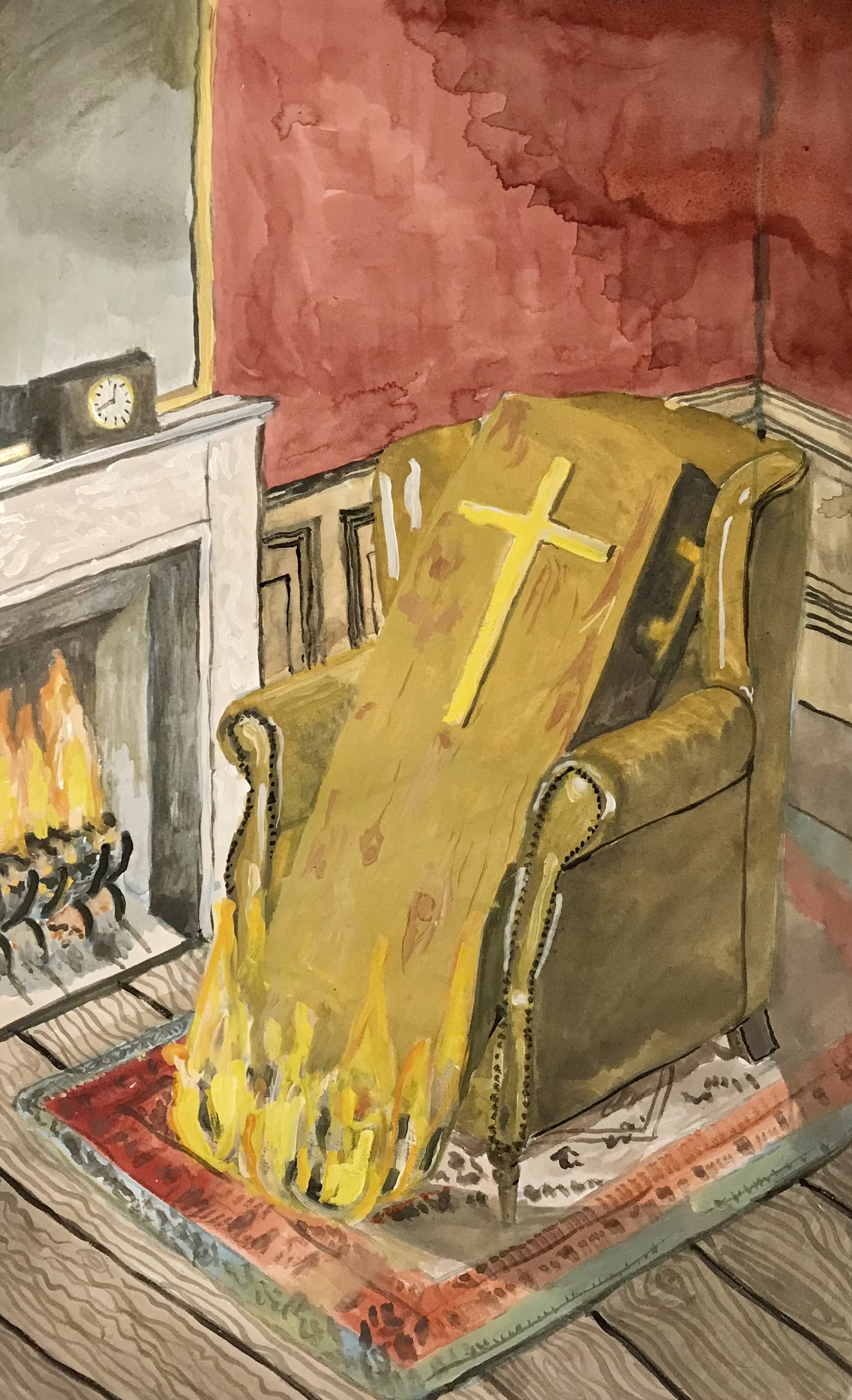 The rectory. Watercolour. 2020.