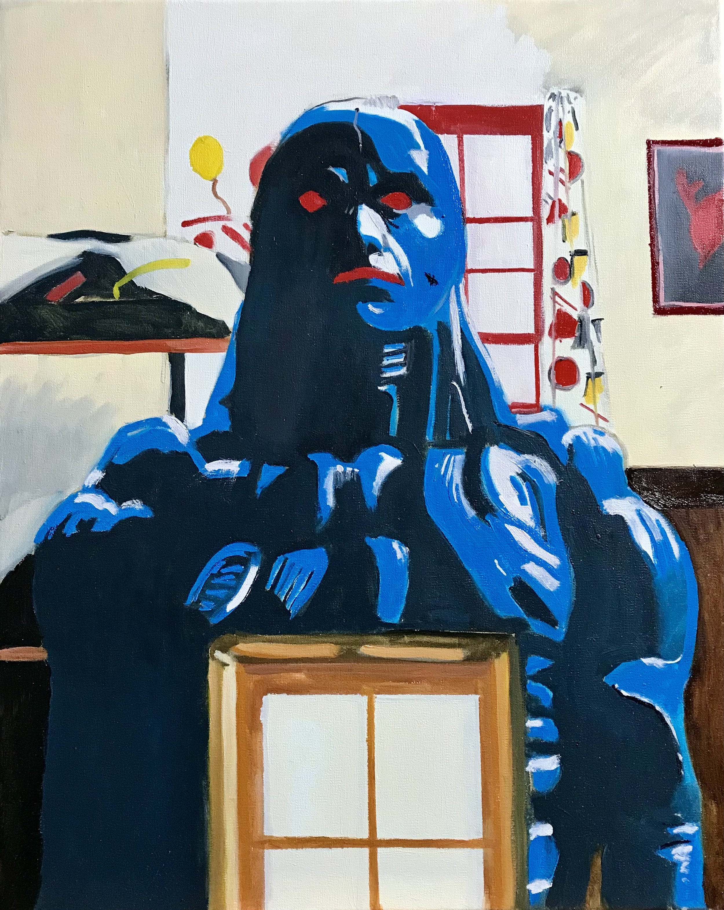 The Hallelujah Machine. Oil on linen. 40.6 x 50.8cm. 2022
