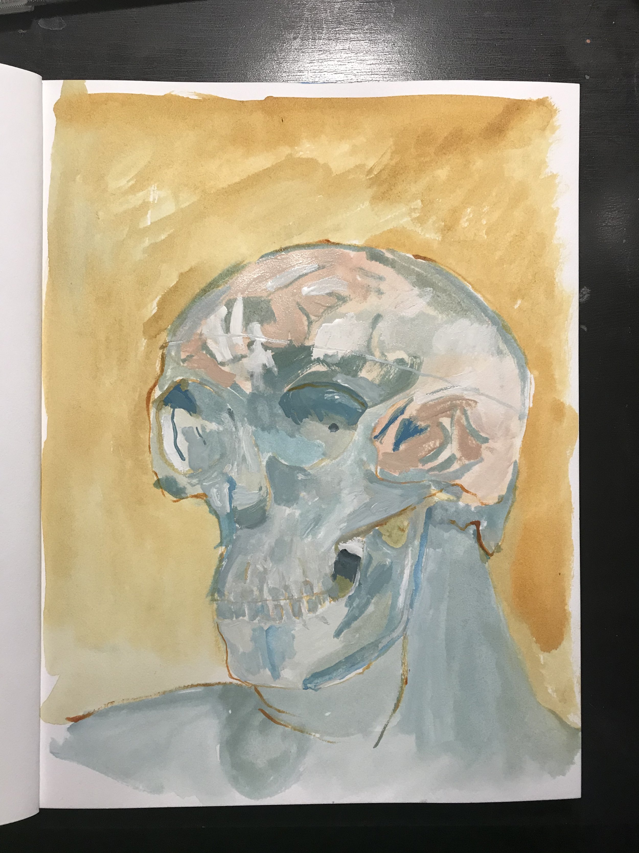 Sketch of a Transhuman. Watercolour. 2021.