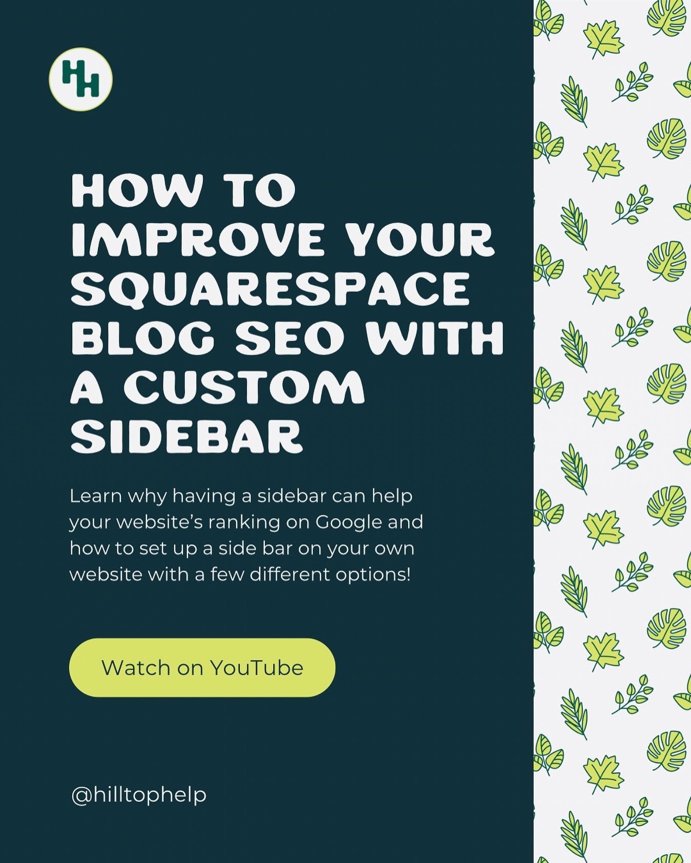 You asked so I delivered! Learn the SEO benefits of adding a sidebar to your Squarespace blog and follow a quick tutorial to create one with your own branding! Sharing the YouTube link in stories 💕💕 #squarespacetutorial #squarespace #squarespaceplu