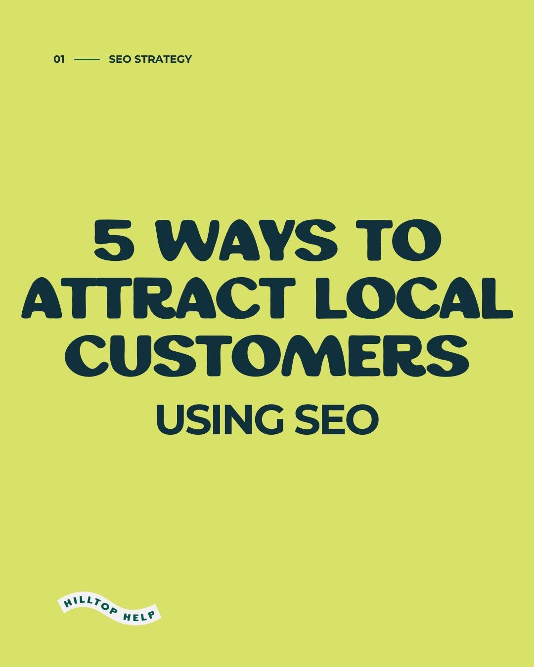 Calling all local businesses! 📣⁣
⁣
Are you wondering how to attract more traffic to your therapy office or shop? These SEO strategies will help! ⁣
⁣
If you'd like to learn more, comment &quot;LOCAL&quot; and I'll send you my free guide with 3 SEO ti
