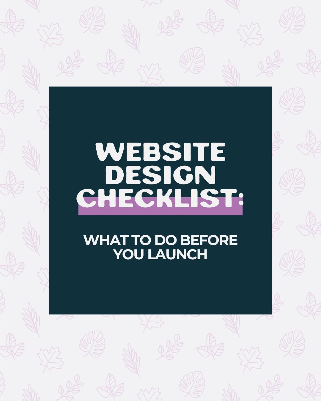 Are you launching or thinking about launching your business website soon?⁣
⁣
Be sure to complete these steps first!⁣
⁣
✨ Conduct research⁣
✨ Design and planning⁣
✨ Optimize your website for SEO⁣
✨ Connect with integrations⁣
✨ Complete the tech set-up