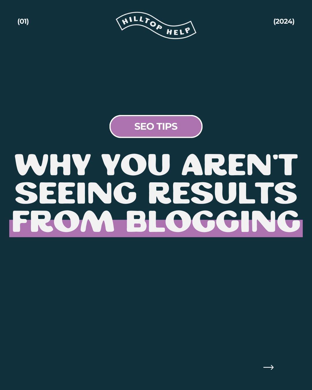 Have you tried blogging before but haven't seen results from your efforts?⁣
⁣
Here are some possible reasons why- the last one is my favorite one to talk about. 😉⁣
⁣
Ready to learn SEO for yourself? Comment &quot;WAITLIST&quot;, and you'll be the fi