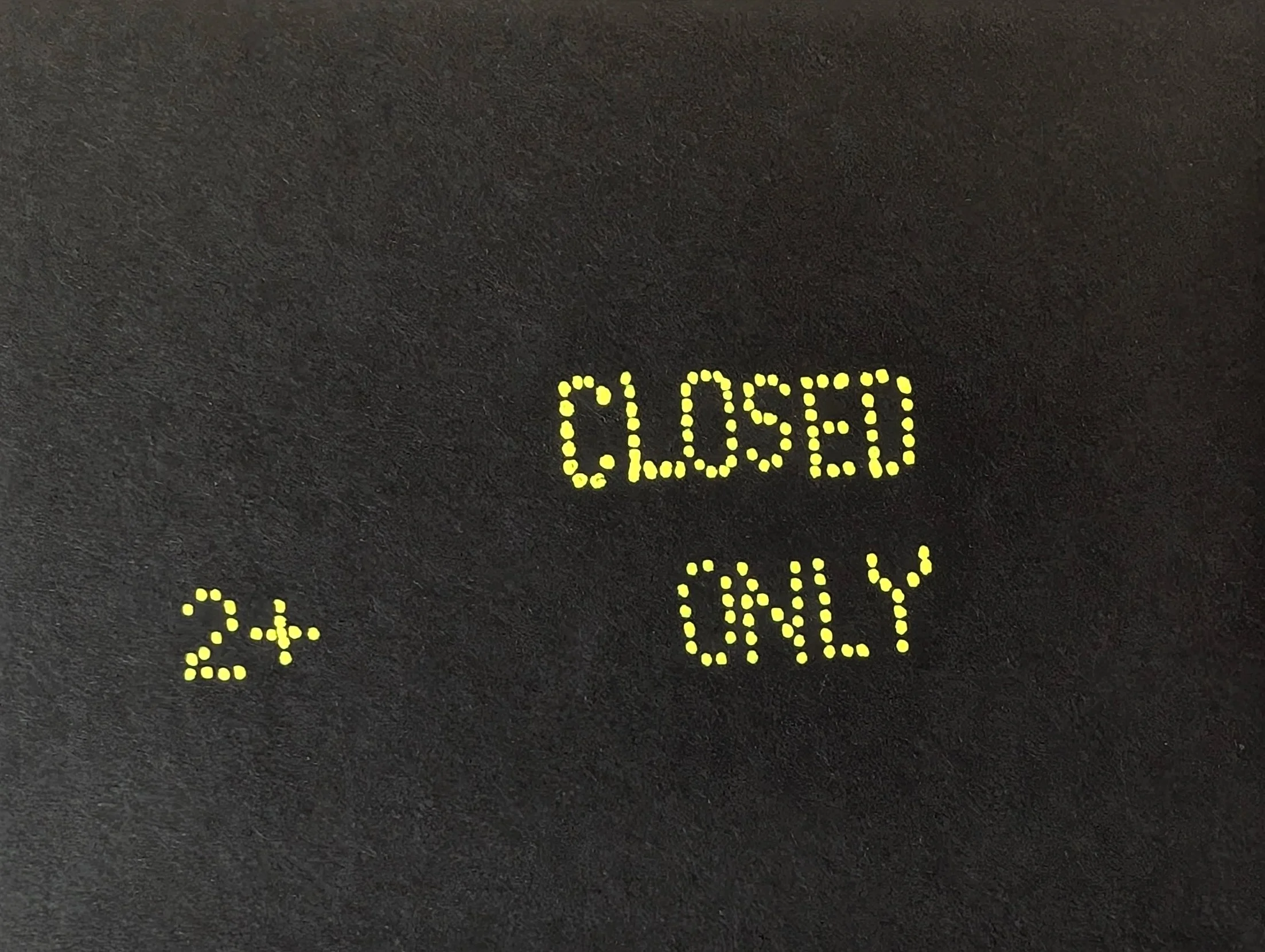  Closed Only  (2025), Gel pen on paper, 4 x 3 in