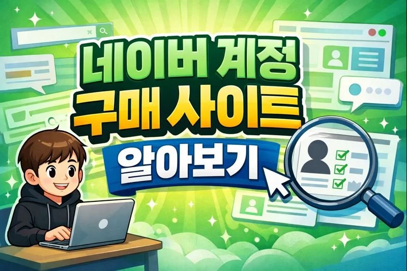 네이버 계정 구매 사이트 알아보기