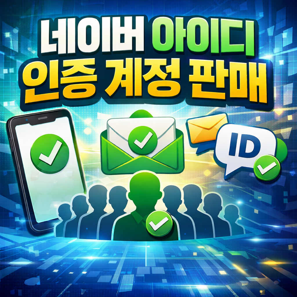 네이버 아이디 인증 계정 판매 사이트 알아보기