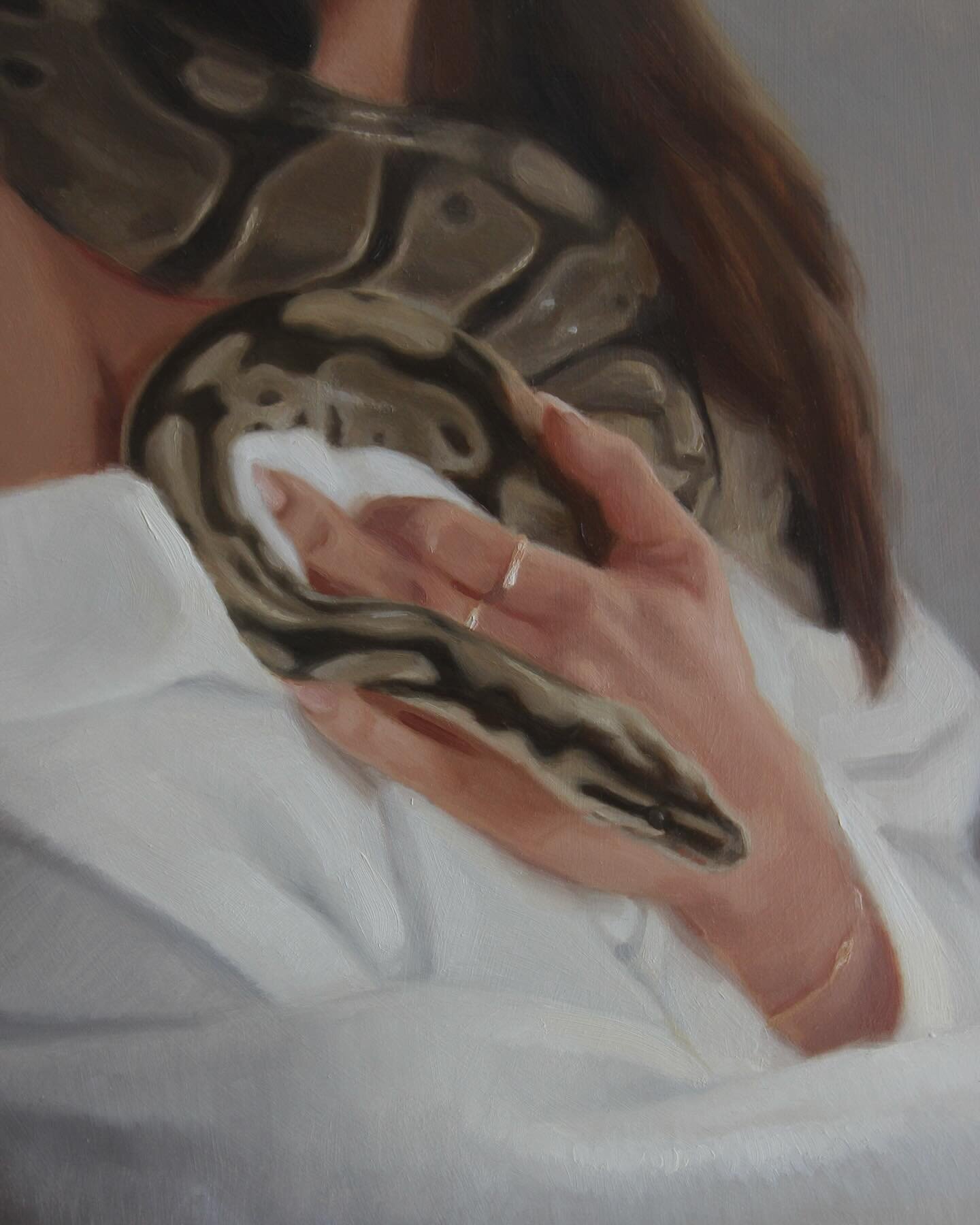 Sneak peak of a new piece that will be showing at a pop up show at @billiswilliams.gallery in LA this week! Opening reception this Saturday, March 30th, 4-8pm. Come say hi! 🐍
