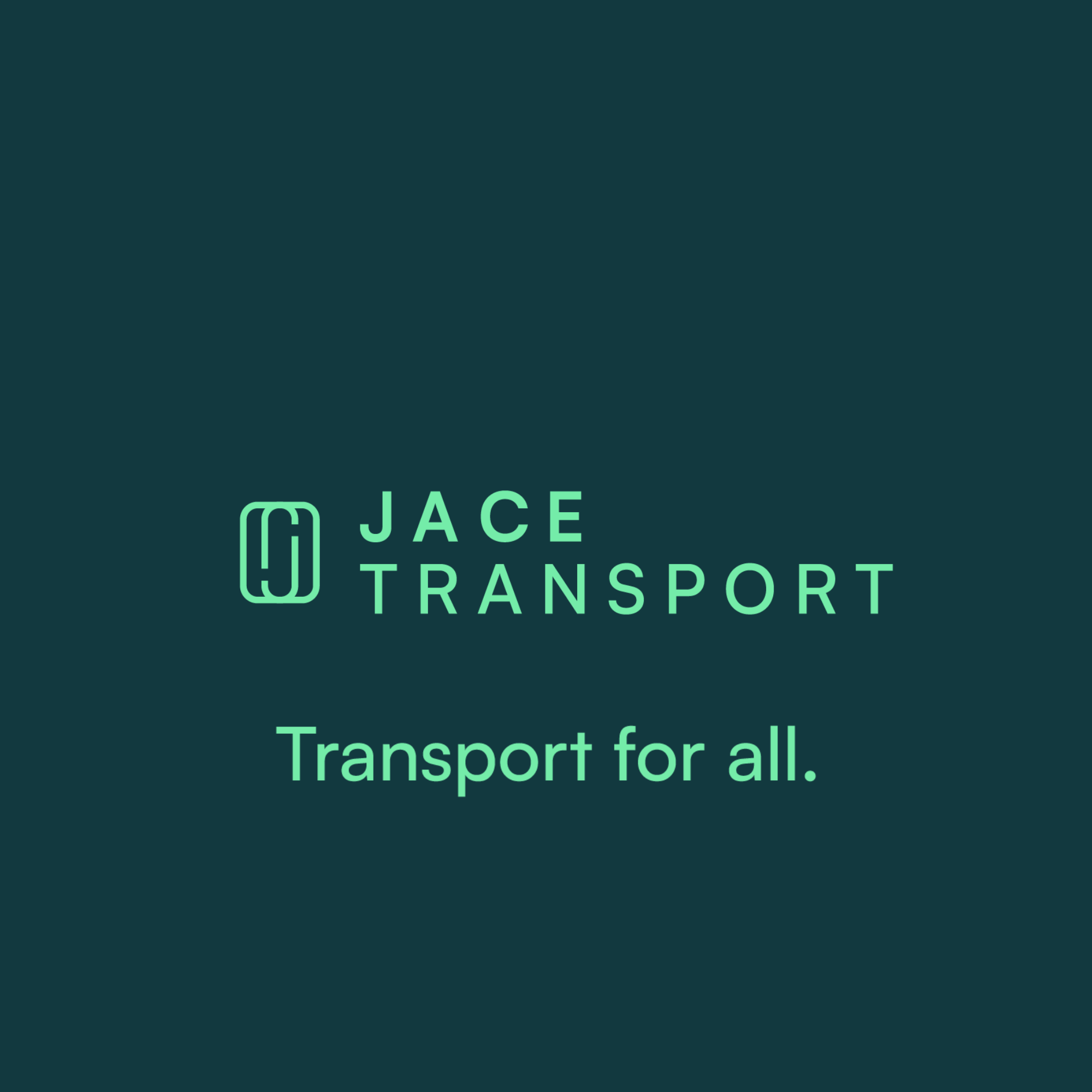 Logo for Jace Transport, with slogan 'Transport for all'.