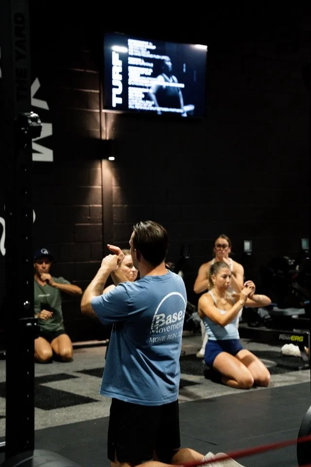 Physiotherapist running a movement workshop  at Base Movements Physiotherapy Adelaide CBD