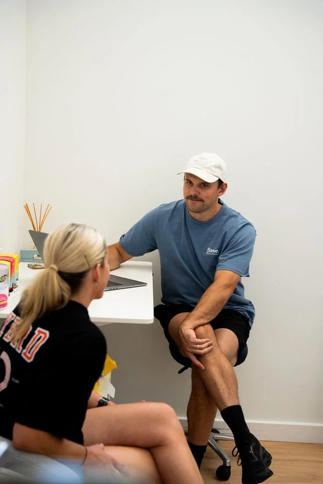 Physiotherapist treating ACL knee at Base Movements Physiotherapy Adelaide CBD