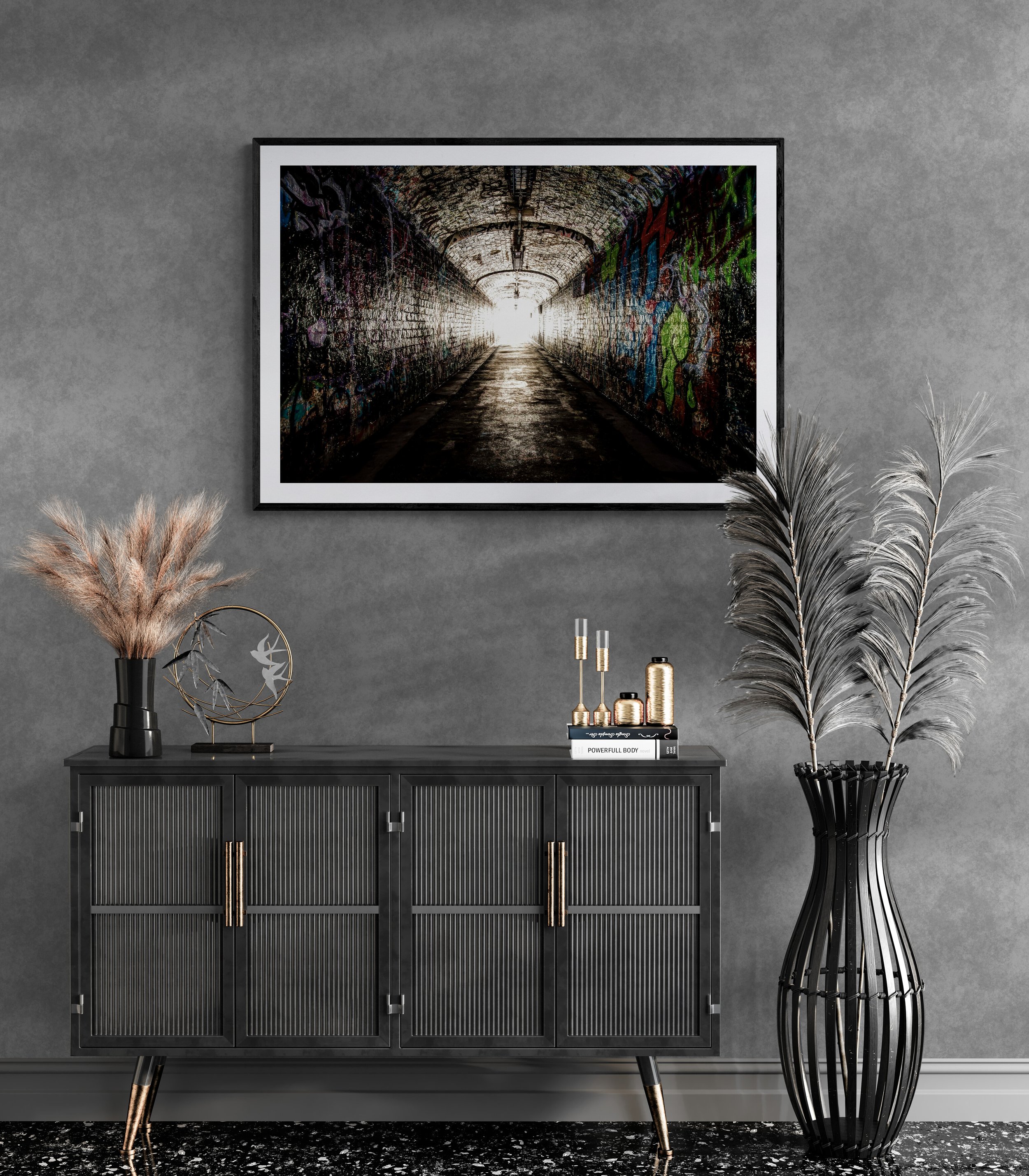 Stamore Tunnel 120x80 5cm Border Black Frame.jpg