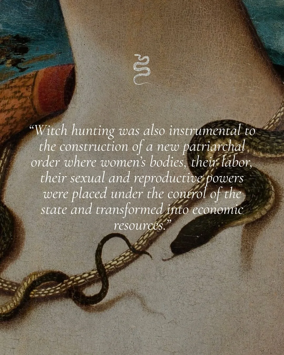 A few excerpts from Caliban and the Witch by Silvia Federici to celebrate Samhain 🕷️ 

It is no coincidence that the witch hunts and the rise of modern day gynaecology coincided - birth and fertility management were systemically stripped from midwiv