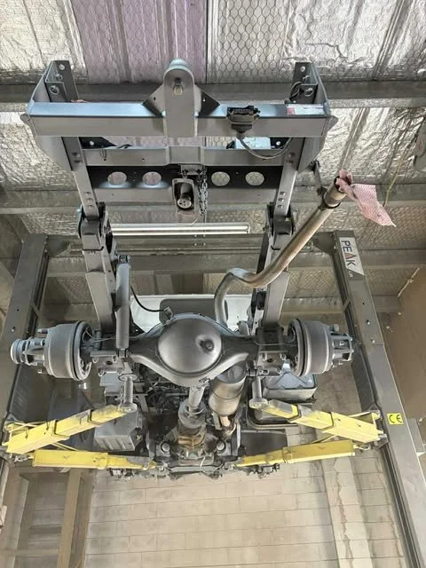 Vehicle underbody cleaned and prepared for rust protection