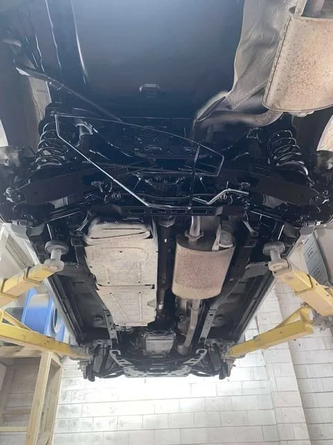 Vehicle underbody cleaned and protected