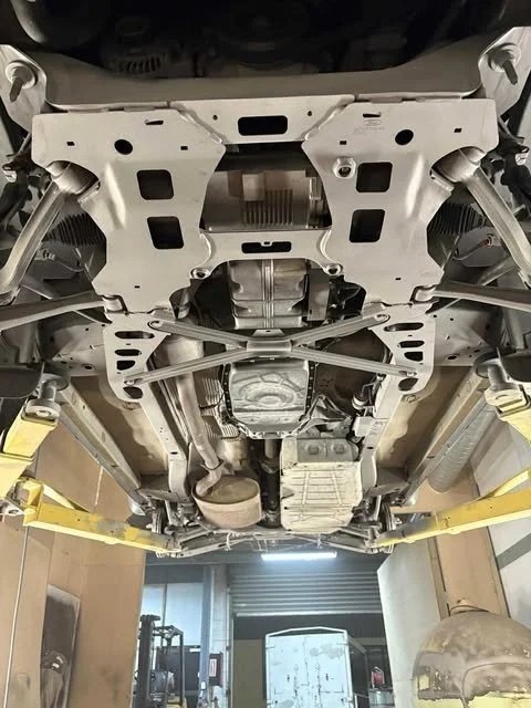 Vehicle underbody cleaned and prepared for rust protection