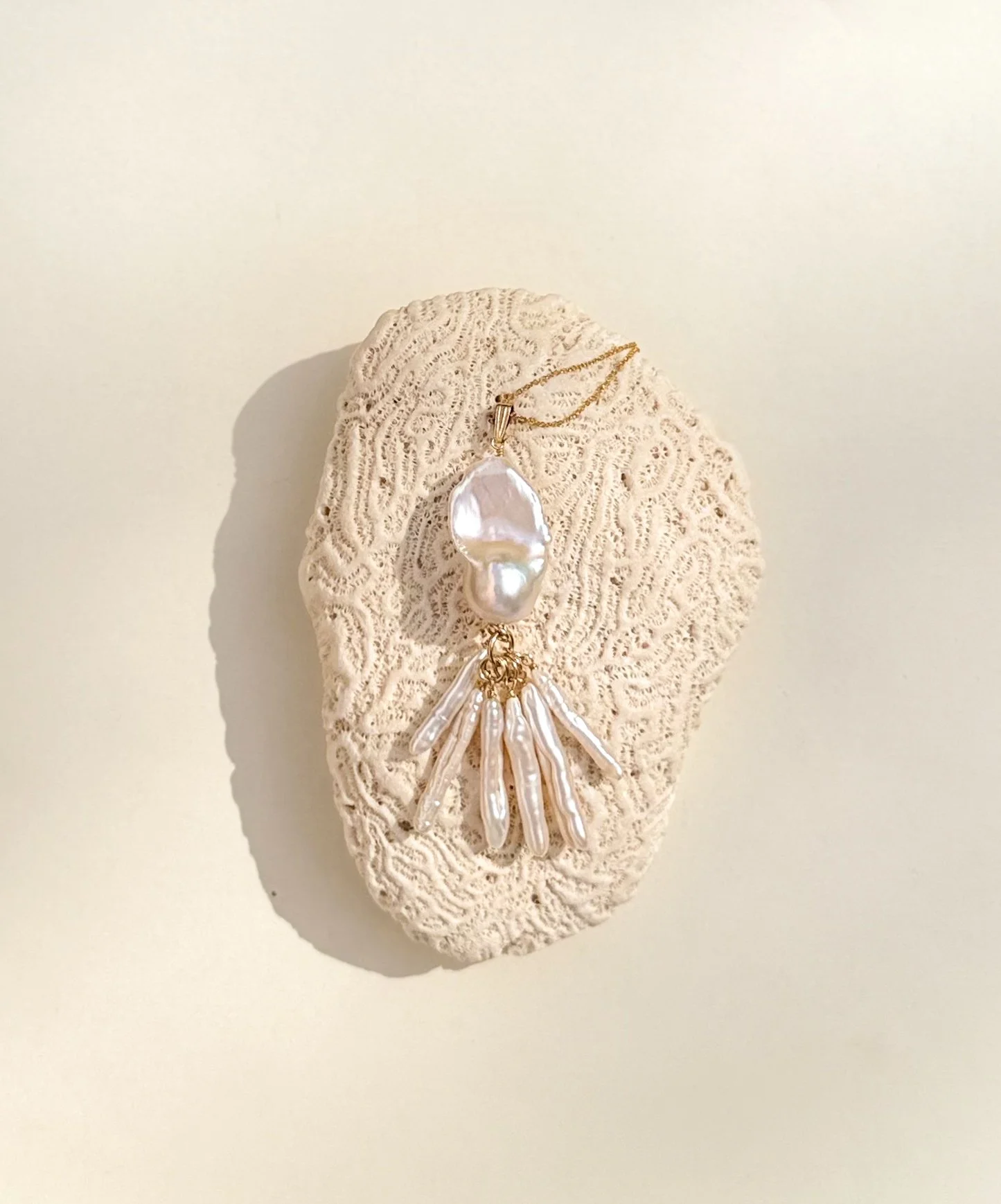 Pearl statement pendant