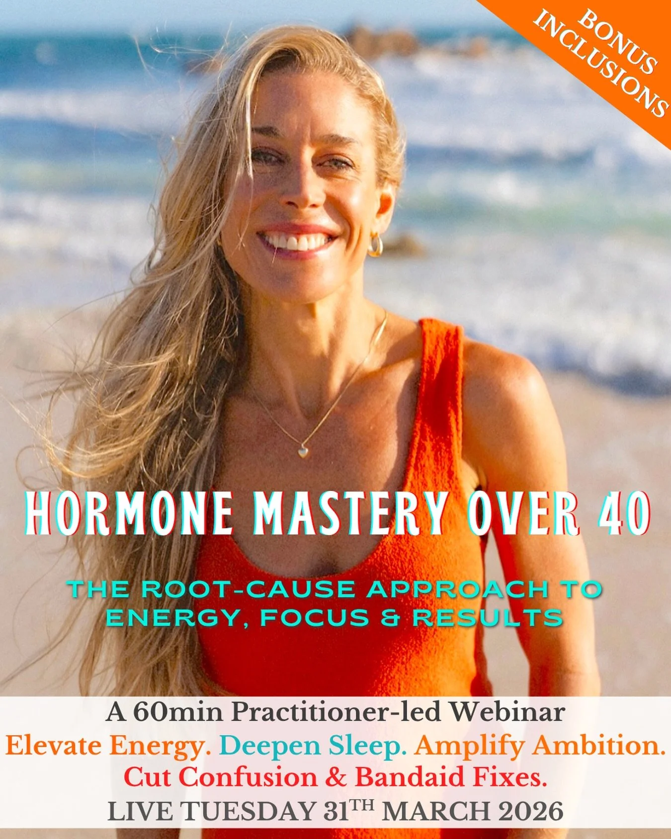 Real talk? Over 40 or Perimenopausal this is GOLD 💛 Sold out last time - DM REALTALK for the link 🔥

As highly capable, active women we refuse to feel exhausted, flat &amp; hormonally hijacked.

Hormone Mastery Over 40 is a 60min &lsquo;real-talk&r