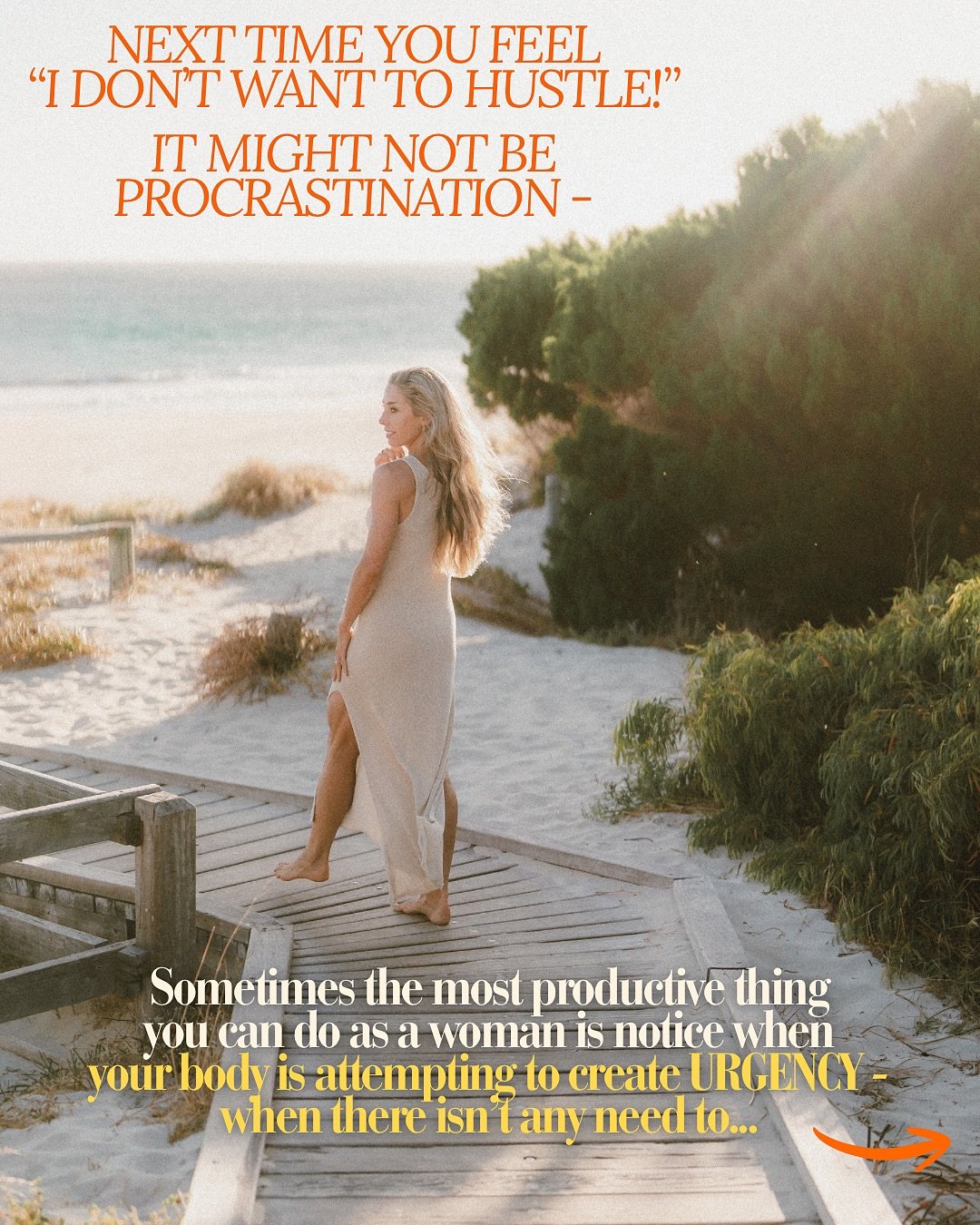 The Monday Permission Slip you didn&rsquo;t know you needed ✨

What if it&rsquo;s not procrastination?

What if your body is doing it&rsquo;s job PERFECTLY?

At some point we get to draw a line in the sand ladies.

👉🏼 Swipe for the next exact mantr
