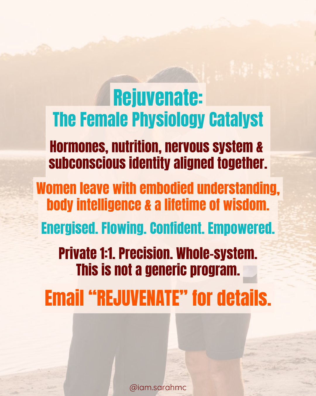 hormonal balance, nutrition, nervous system, subconscious identity, empowerment, and personalized coaching, client results related to mental health and menopause. Sarah McLachlan Results. Dunsborough. South West WA. Speaker, Keynote Speaker, Women's