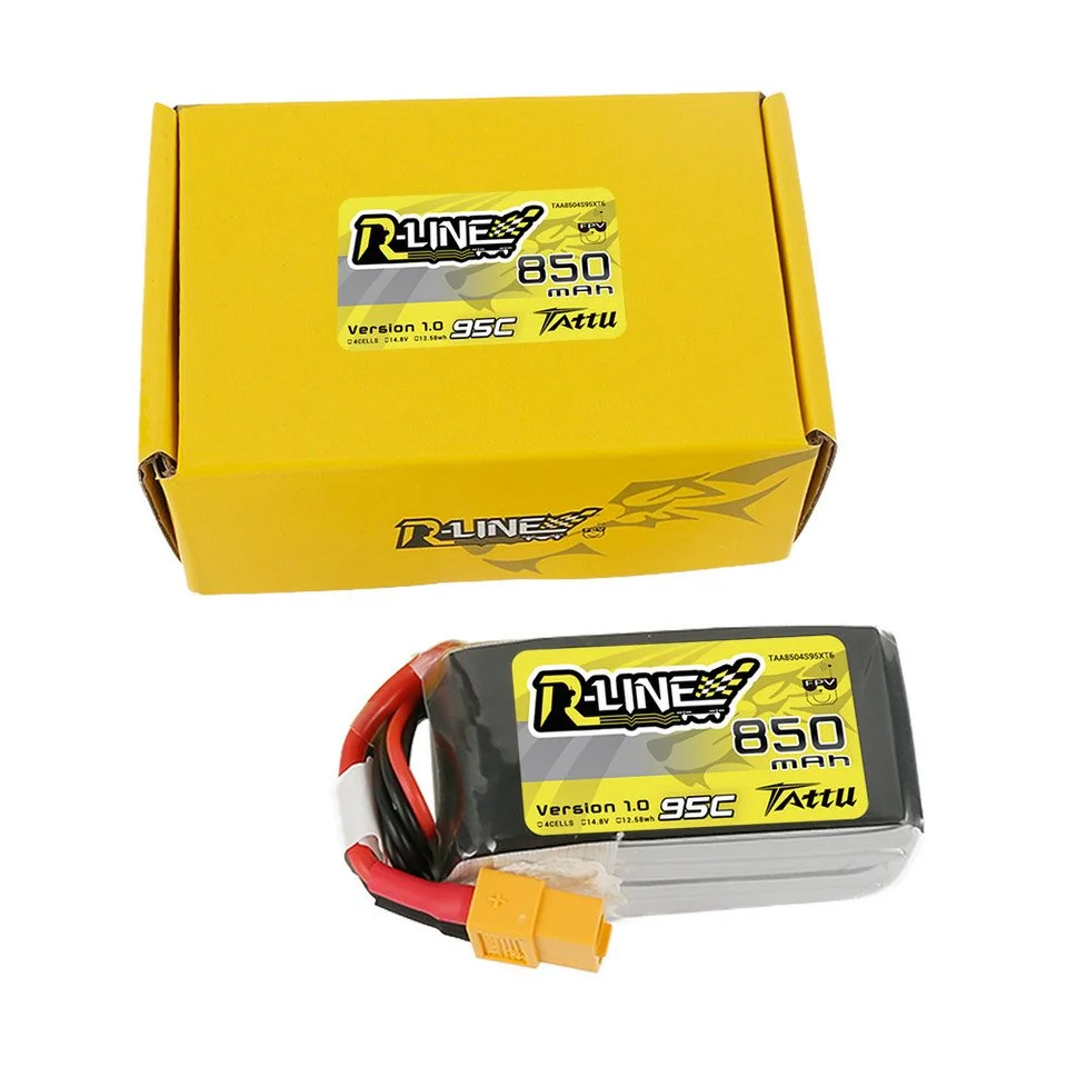 Tattu 850mAh 4s 95C 14.8V R-Line Lipo Battery Pack with XT60 Plug 02.jpg