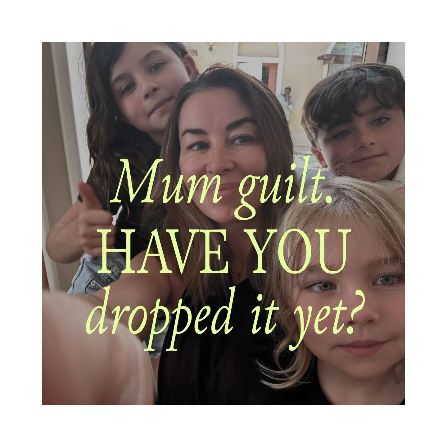 Mum guilt.  Have you let it go yet?
.
.
.
For me, it's been a process.  One I'm not sure 100% through.

Because kids plus business doesn't always feel balanced.  One will always need to take priority,  And it's not just YOUR guilt that can get in the