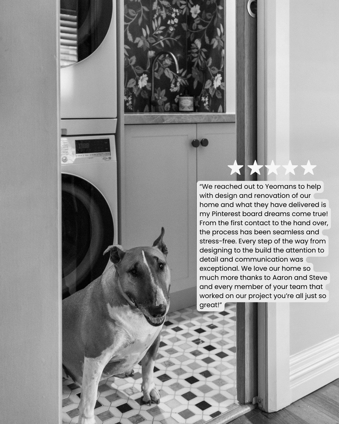 One team. One goal. Every home treated with care, precision, and true passion for the work.⭐️There&rsquo;s nothing we love more than hearing from happy clients (and their furry friends 🐾). Creating beautiful spaces is what we do best, and your feedb