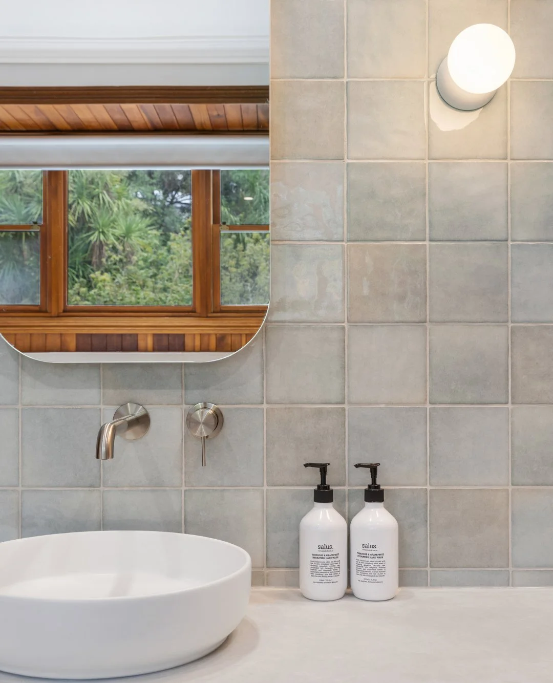 Before / During / After ⁠
This family bathroom transformation is all about balance. Keeping the footprint, we focused on smarter use of space - replacing the spa, expanding the shower, and introducing a double vanity for everyday ease.⁠
Warm walnut t