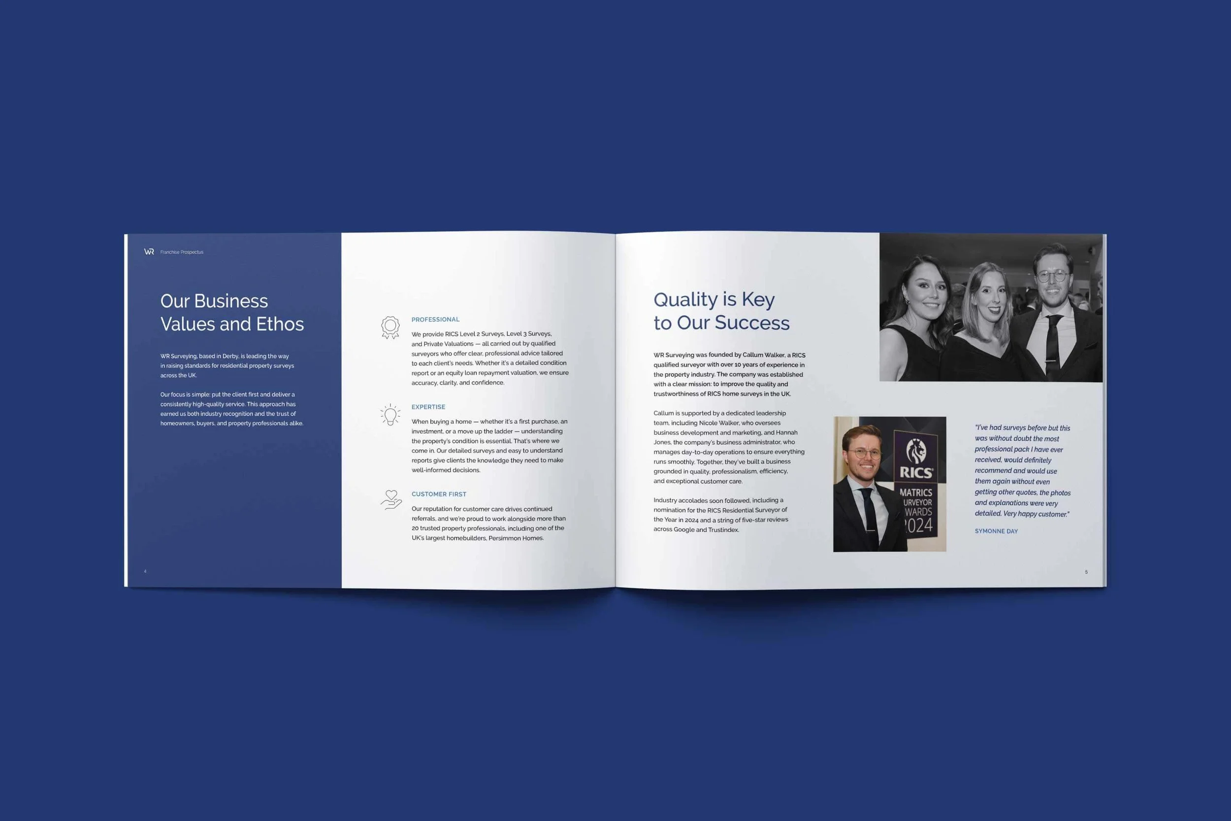 Small business prospectus graphic design inspiration