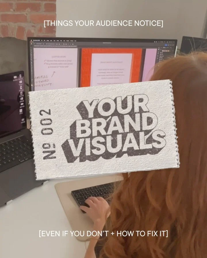 This is for you if you feel like your brand visuals are ✨ a little bit all over the place ✨ 

Entry 002: Your brand visuals 🎟️

We&rsquo;ve alllll been there. Life is busy, you grab whatever logo file, you need a quick visual so create something fas