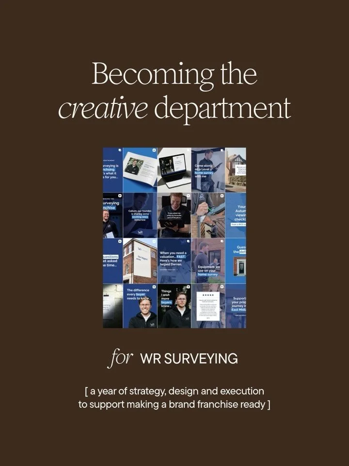 This is what I mean by being your brand&rsquo;s creative department&hellip; client case study 📁

It&rsquo;s been an absolute honour working with @wrsurveying for the past year. This is what happens when you bring someone into the team who takes the 
