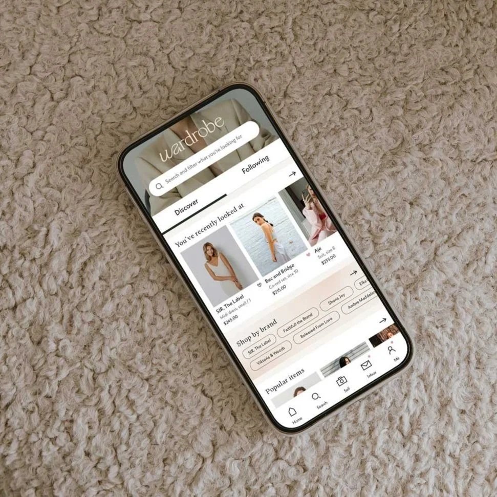 Brand identity design and logo design by brand designer in Derby, UK for Wardrobe clothing brand