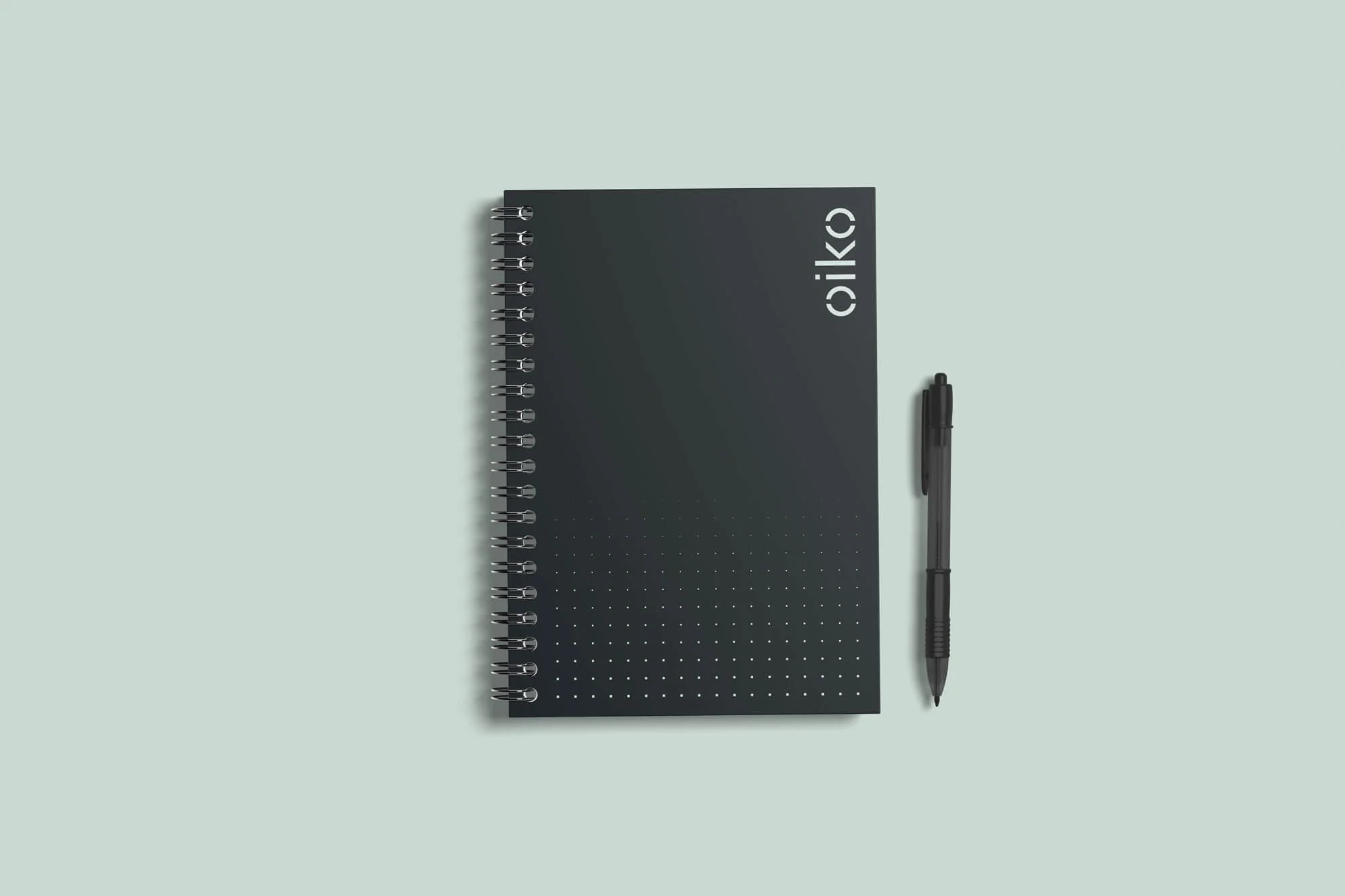 Professional branded notebook design for accounting firm with minimalist black branding by Derby brand designer.