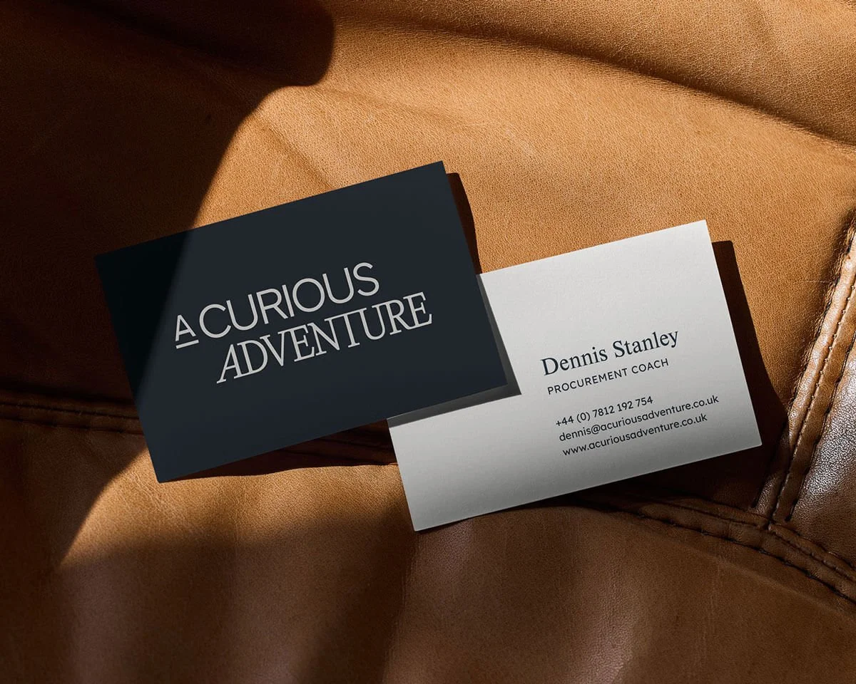 Brand identity design for coaching business including logo and business card design by local brand designer