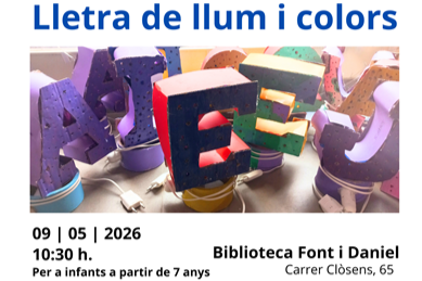 TALLER: Lletra de llum i colors