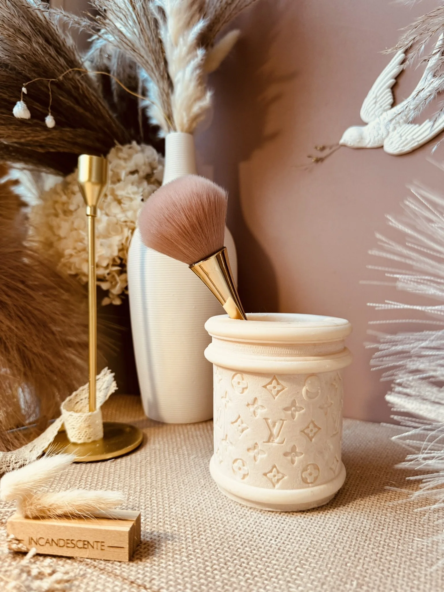 Bougie ou pot luxe Lv en cire