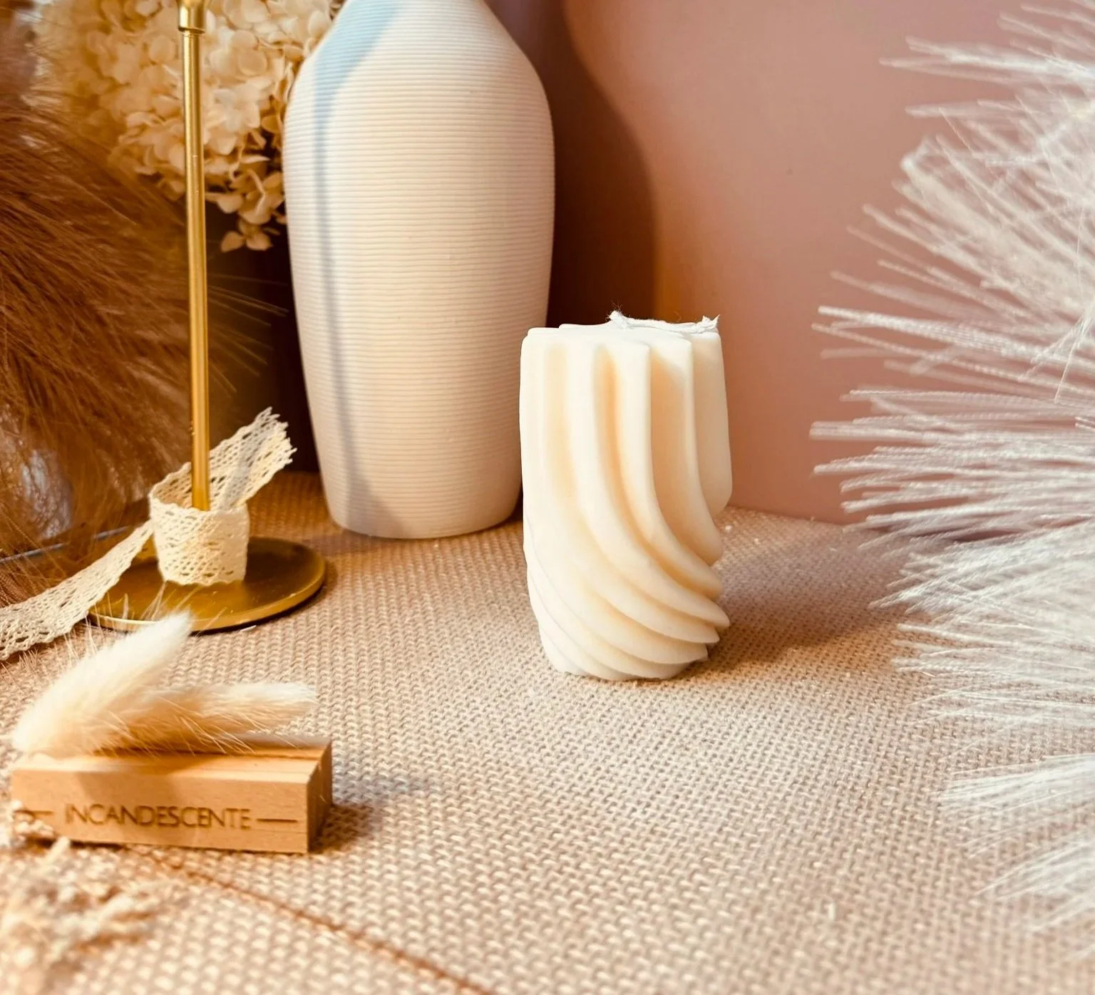 Bougie tourbillon en cire