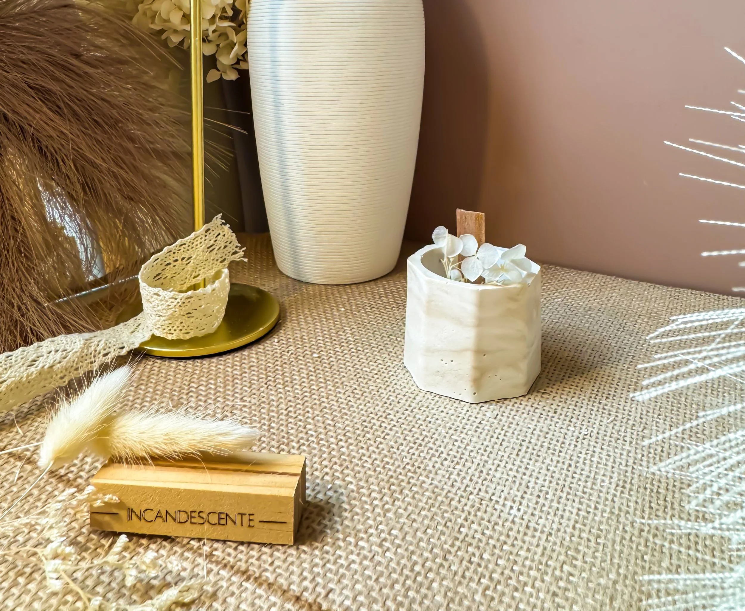 Mini bougie pour évènement à personnaliser en plâtre