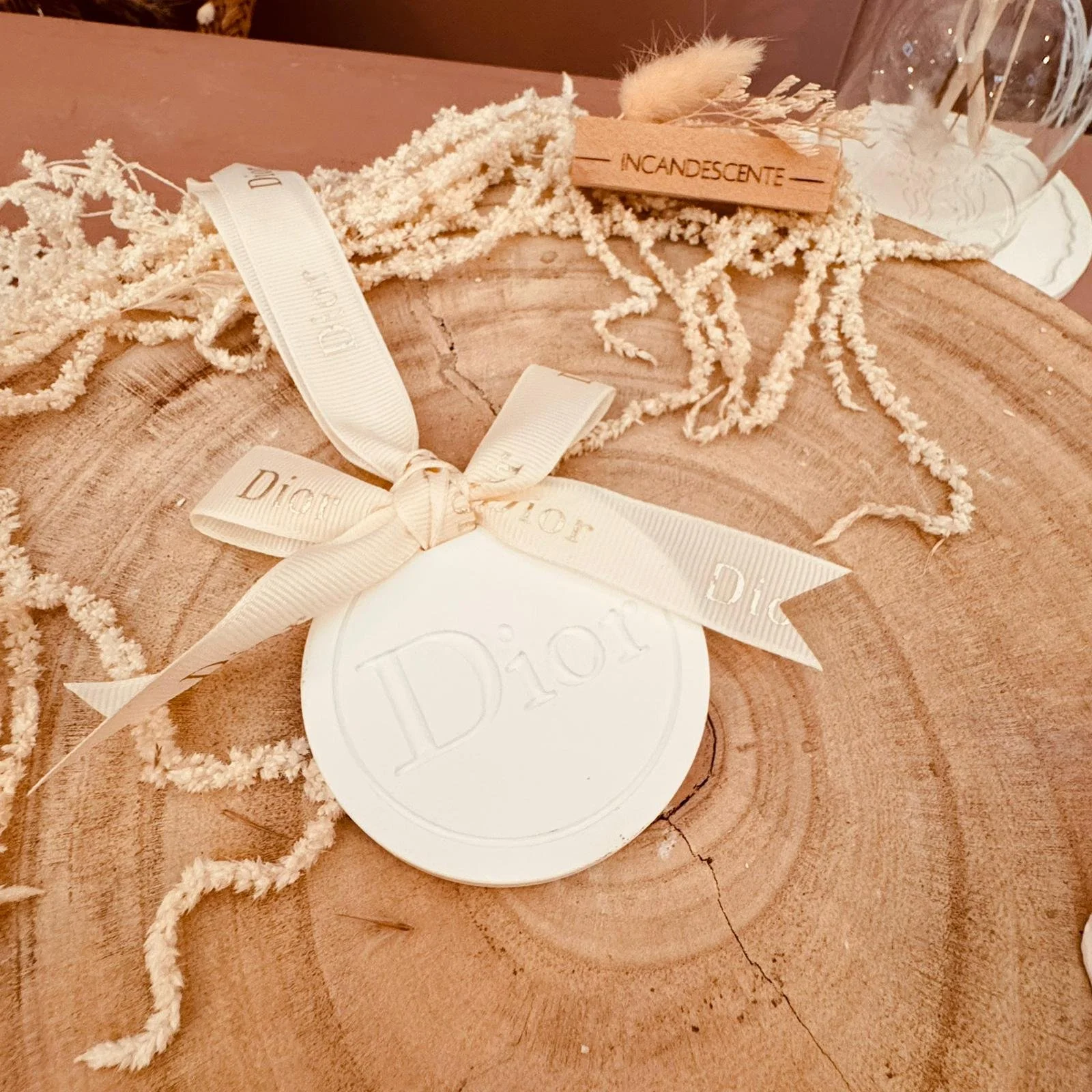 Suspension luxe D en plâtre