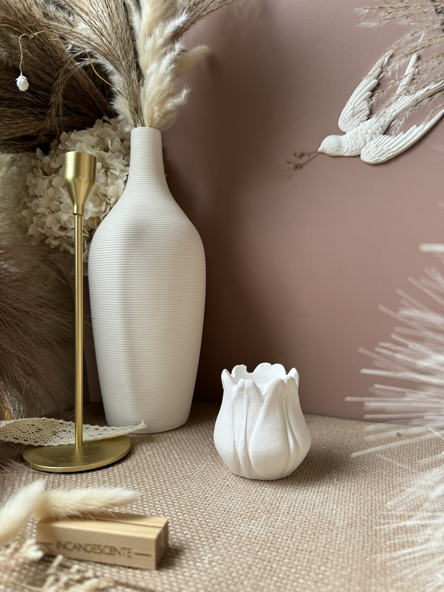 Tulipe en plâtre parfumé