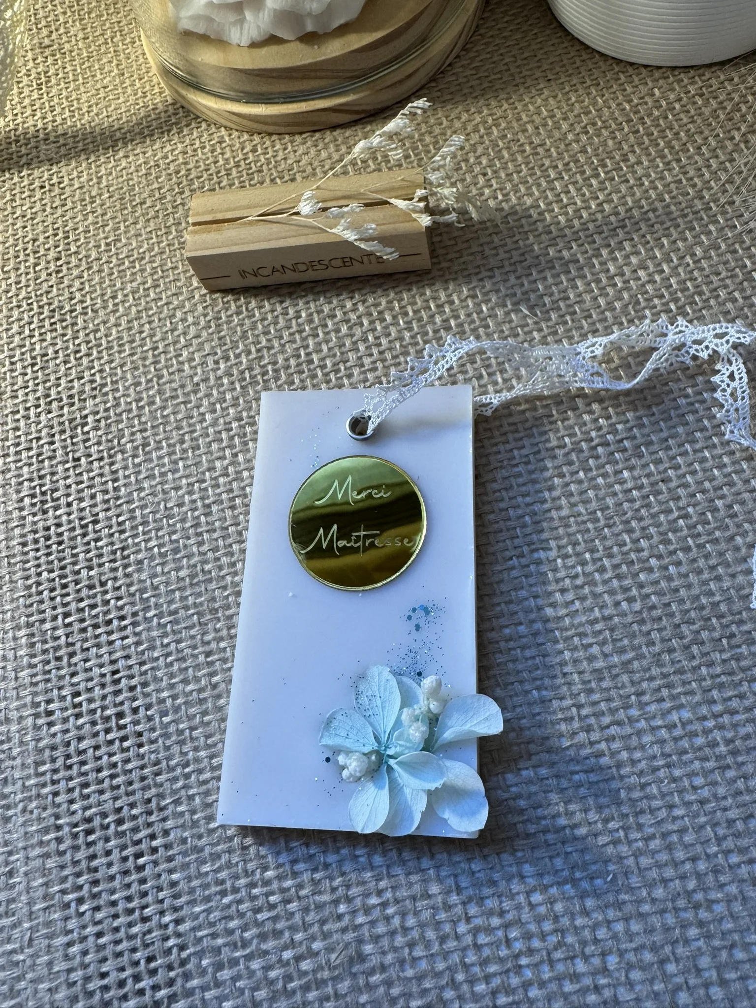 Suspension médaillon rectangle